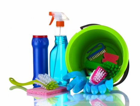 Cleaning team preparing a service booking at a property
