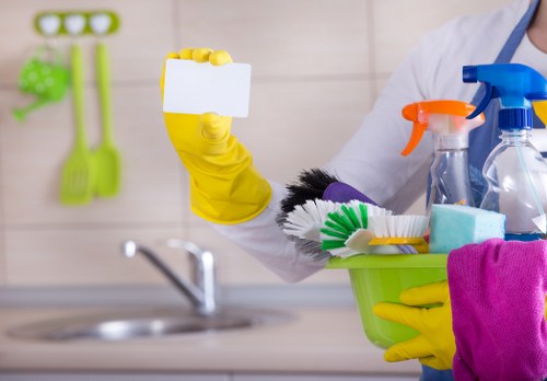 Professional deep cleaning in a Brentford home kitchen