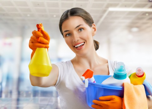 Brentford office cleaning team sanitizing shared areas