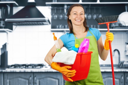 Professional Brentford cleaning team maintaining a spotless interior