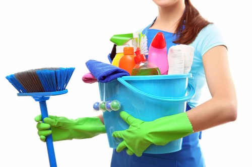 Local rug cleaning service in Brentford treating stains and dirt on a woven rug